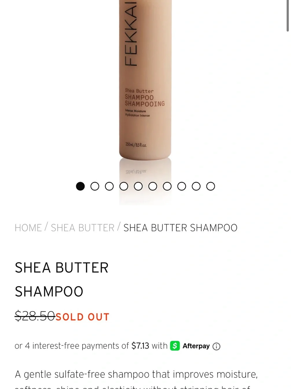 FEKKAI Shea Butter Shampoo and Full Blown Volume Conditioner Set